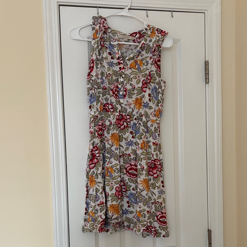 LOFT Multicolor Floral Mini Dress